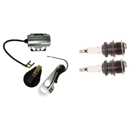 Aic Replacement Parts Ign kit inc. points cond rotor 2 spark plugs Fits John Deere 3010 40 4010 430 830912M91-Plugs